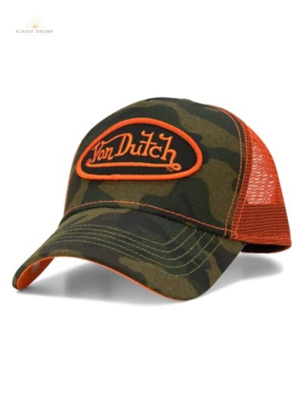 Von Dutch Monogram Trucker Hat Snapback Curved Bill Mesh Back